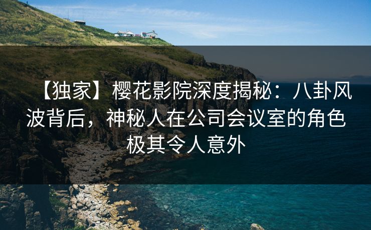 【独家】樱花影院深度揭秘：八卦风波背后，神秘人在公司会议室的角色极其令人意外